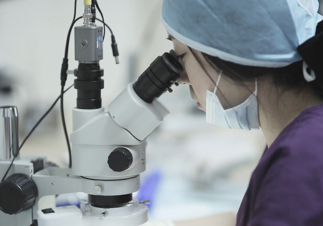 整个过程使用高倍显微镜